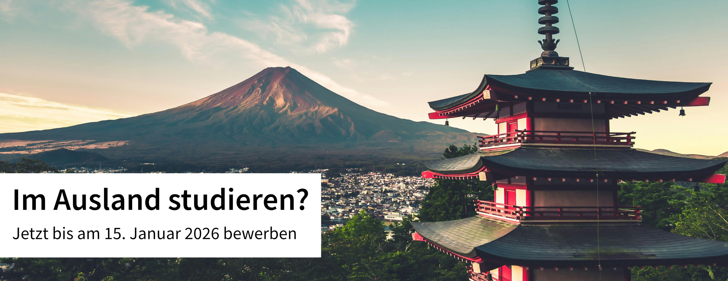 Im Ausland studieren? | Jetzt bis 15. Januar bewerben